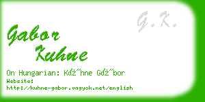 gabor kuhne business card